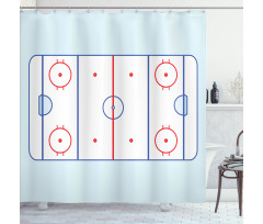 Graphic Field Outline Shower Curtain