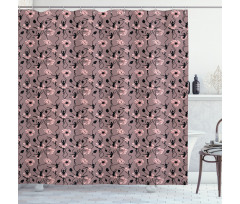 Dancers and Flowers Shower Curtain