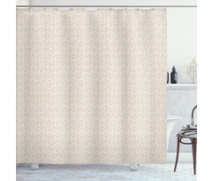 Abstract Floral Scroll Shower Curtain