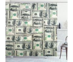 Bills with Ben Franklin Shower Curtain