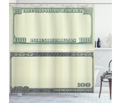 Dollar Bill Frame Pattern Shower Curtain