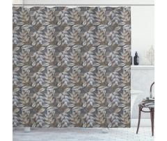 Rustic Branches Leaves Shower Curtain