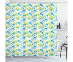 Pastel Whimsical Doodle Shower Curtain