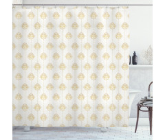 Ornamental Tracery Dots Shower Curtain