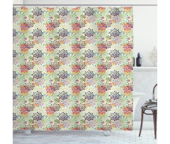 Ornamental Dots Design Shower Curtain