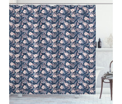 Magnolia and Roses Shower Curtain