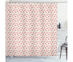 Gladiolus and Leaves Shower Curtain