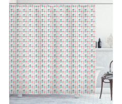 Houndstooth Motifs Shower Curtain