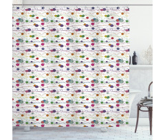 Hobby Themed Balls Shower Curtain