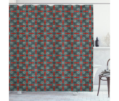 Retro Mosaic Shower Curtain