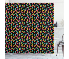 Abstract Raindrops Art Shower Curtain