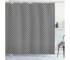 Scribble Spots Spirals Shower Curtain