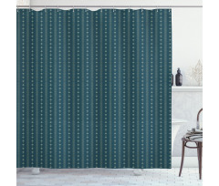 Vertical Abstract Line Shower Curtain