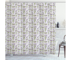 Lavender Hydrangea Art Shower Curtain