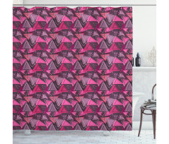 Abstract Triangle Art Shower Curtain