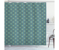 Mystical Ornament Tile Shower Curtain