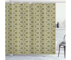 Folkloric Birds and Mandala Shower Curtain