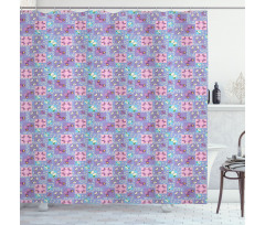 Springtime Geometric Shower Curtain