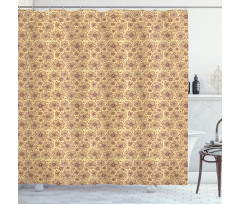 Blossoms Spirals Art Shower Curtain