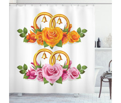 Roses Rings Shower Curtain