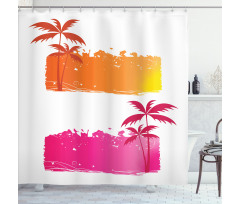 Tropical Grunge Shower Curtain
