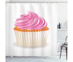Pink Cupcake Shower Curtain