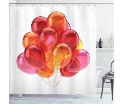 Warm Balloons Shower Curtain