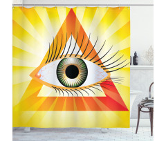 Powerful Sight Triangle Shower Curtain