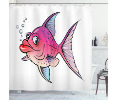 Cartoon Female Goldfish Shower Curtain