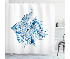 Abstract Betta Splenden Shower Curtain