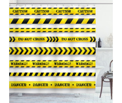 Caution Tapes Pattern Shower Curtain