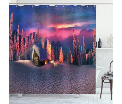 Wild Alpine Scene Shower Curtain