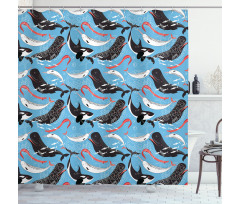 Arctic Ocean Fauna Shower Curtain