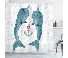 Animal Couple in Love Shower Curtain