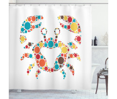Colorful Dotted Shape Shower Curtain