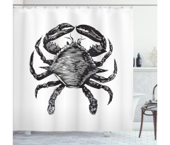 Crustacean Family Artwork Shower Curtain