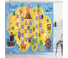 Pirate Treasure Shower Curtain