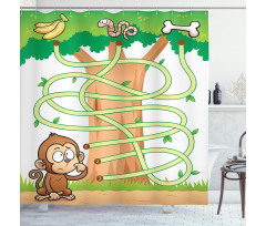 Curious Monkey Shower Curtain