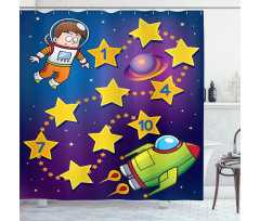 Space Astronaut Shower Curtain