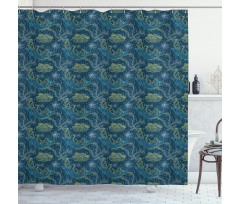 Marine Fauna and Flora Shower Curtain