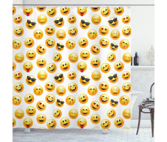 Smiley Faces Feelings Shower Curtain