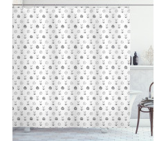 Rabbits Patterned Eggs Shower Curtain