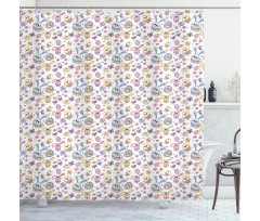 Kids Bunny and Chicken Shower Curtain
