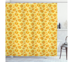 Cheerful Holiday Daisies Shower Curtain