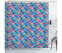 Watercolor Flamingo Shower Curtain