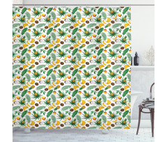 Coconut Pineapple Shower Curtain