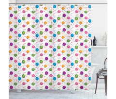 Balloon Stars Shower Curtain