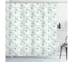 Floral Scrapbook Shower Curtain
