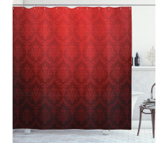 Vintage Floral Style Ombre Shower Curtain