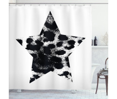Star Shape Grunge Shower Curtain
